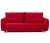 Диван еврокнижка Оливер, велюр красный, 145