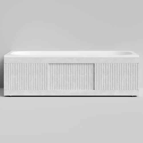 Экран-купе Тач 1800, 3 раздвижные двери, Белый камень ПВХ 57805