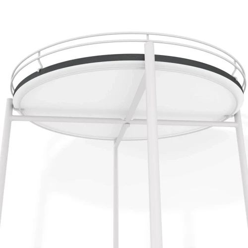 Столик журнальный SHT-CT20 каменный уголь/белый муар