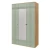 Шкаф Вега Саксония 135, серо-зеленый