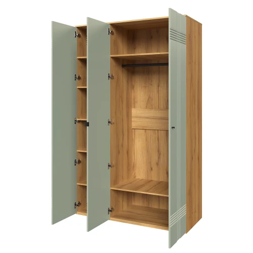 Шкаф Вега Саксония 135, серо-зеленый