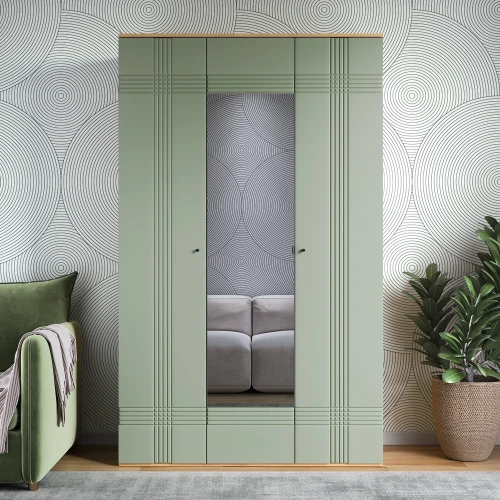 Шкаф Вега Саксония 135, серо-зеленый