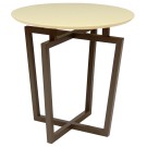 Стол журнальный Рилле 440 эмаль бежевый/темный кофе