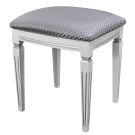 Банкетка Васко В 107Н белый/серебро, Атина серебро