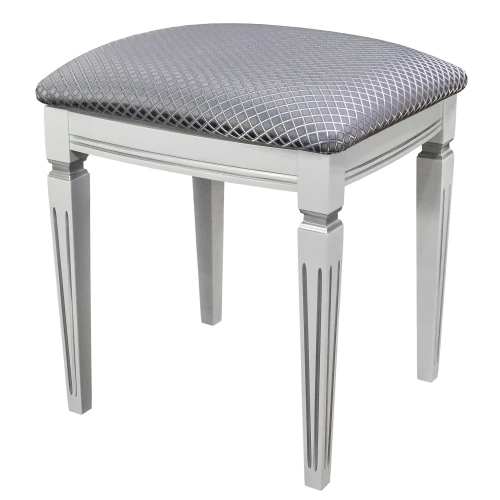 Банкетка Васко В 107Н белый/серебро, Атина серебро