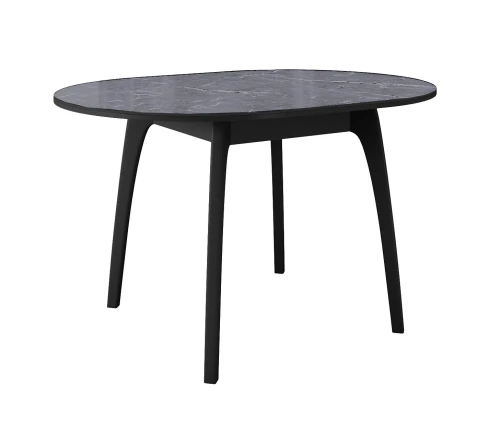 Стол DikLine MK46 Керамика Серый мрамор/подстолье черное/опоры черные