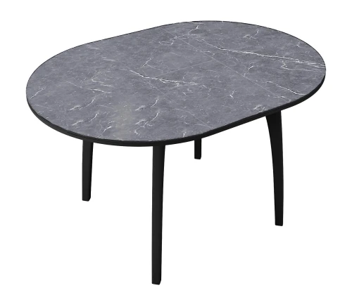 Стол DikLine MK46 Керамика Серый мрамор/подстолье черное/опоры черные
