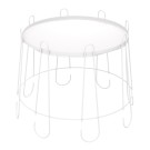 Столик кофейный SHT-CT6-2 белый муар