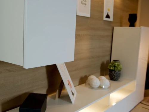 Стенка «Лия», Белый/белый глянец