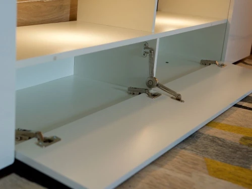 Стенка «Лия», Белый/белый глянец