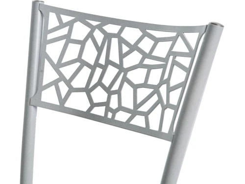 Стул Кемпер ДП2-05, кожзам Серый мрамор, каркас белый мрамор