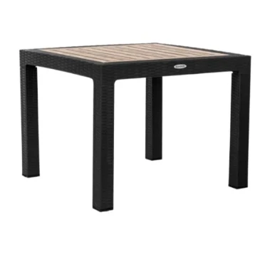 Стол пластиковый RATTAN арт.ЭП 883959 95x95см квадратный (антрацит)