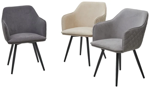 Стул FORT 360 град. поворот. B28 Темно-серый, велюр / черный каркас, М-City