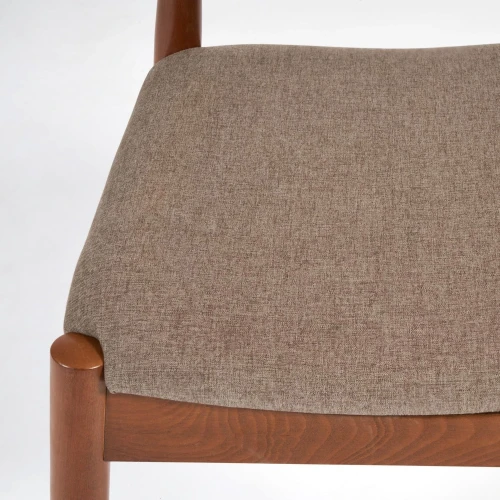 Стул мягкое сидение BULL каркас бук, сиденье ткань, 54,5*54*75см, Коричневый (Комплект из 2 шт.)