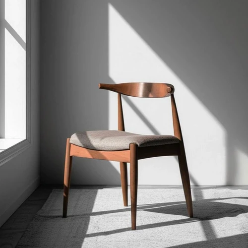 Стул мягкое сидение BULL каркас бук, сиденье ткань, 54,5*54*75см, Коричневый (Комплект из 2 шт.)