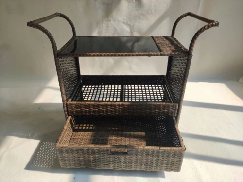 Сервировочный стол с баром из ротанга ВИНКЕЛВАГЕН «WINKELWAGEN»