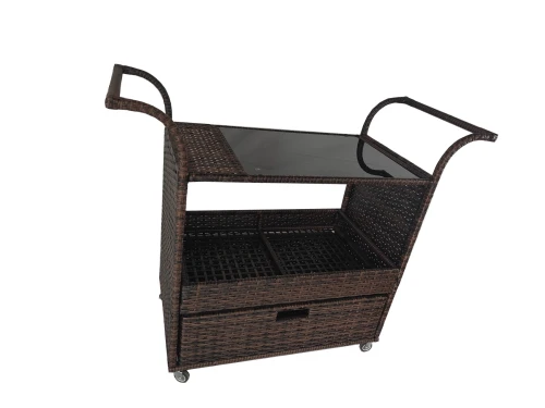 Сервировочный стол с баром из ротанга ВИНКЕЛВАГЕН «WINKELWAGEN»
