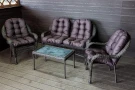 Садовый комплект из искусственного ротанга Мэдисон НЬЮ (Medison NEW) terrace set  с прямоугольным столиком с подушками на сиденье и спинку