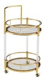 Столик сервировочный Моника ЕТ-221, 54х88 см, акрил/золото