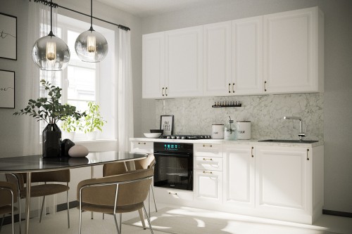 Модульная кухня Ницца 2400 Айленд МДФ ПВХ прямая