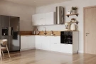 Кухонный гарнитур КГ Угловой 1500х2850 (с пм) Эмаль, Белый  Арника РМ в.2