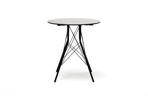 "Конте" интерьерный стол из HPL круглый Ø70см, цвет "серый гранит"