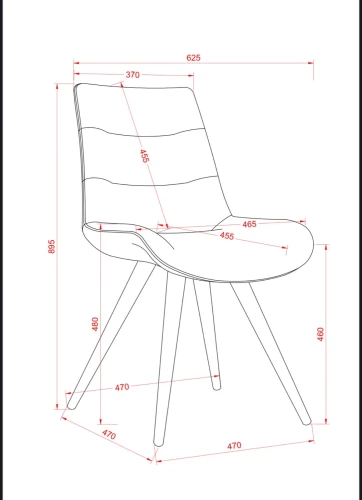 Стул обеденный Клод TW-1189, бежевый