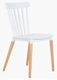 GH110/DC461 Стул пластиковый, БЕЛЫЙ, каркас бук
