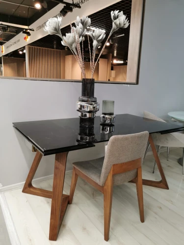 Стол обеденный раскладной Бостон Блэк MC-1772DT-S,160(240)х90х76см, затемненное стекло