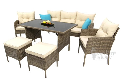 Набор мебели Милена  арт.SFS078 коричневый, бежевый "Garden story"