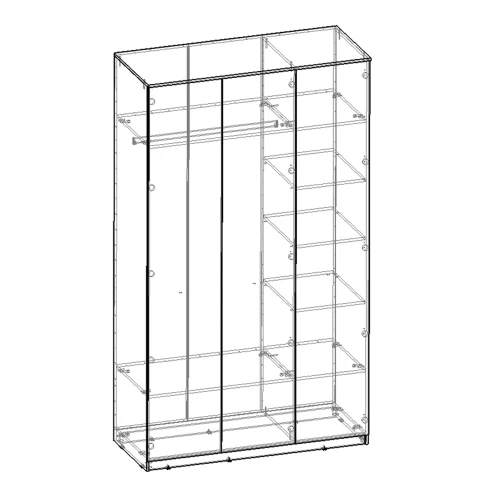 Шкаф 3-х дверный (корпус) Капри 2