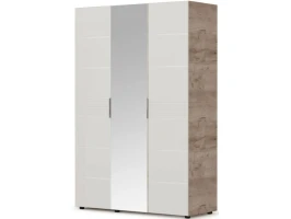 Шкаф Джулия 3дв ДЗД, Крафт серый/Белый глянец