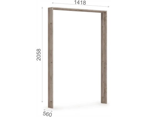 Шкаф Джулия 3дв ДЗД, Крафт серый/Белый глянец