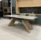 Стол МАНХЭТТЕН 200 DRAC COLD XLIM, керамика / Орех Карни натуральный М-City