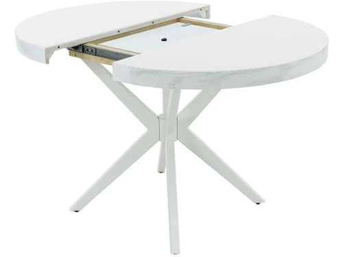 Стол «Оскар» D950 GLASS, стекло белое