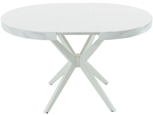 Стол «Оскар» D950 GLASS, стекло белое