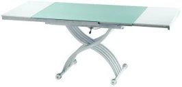 Cтол-трансформер B2109-3 белое стекло