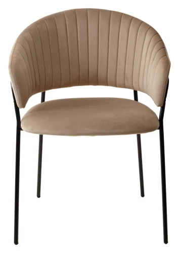 Стул ГЕММА, цвет H-65 Капучино, велюр / черный каркас М-City
