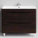 Тумба Адель 100 напольный, Палисандр ПВХ 43101 Vodok с раковиной в комплекте