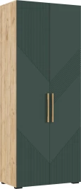 Шкаф двухстворчатый Ирис, Браш Мени Грин, Дуб Крафт