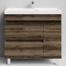 Тумба Бест 90 правая дверь, напольный, Дуб крымский коричневый ПВХ 131005-9005 Vodok с раковиной в комплекте Тумба Бест 90 правая дверь, напольный, Дуб крымский коричневый ПВХ 131005-9005 Vodok с раковиной в комплекте