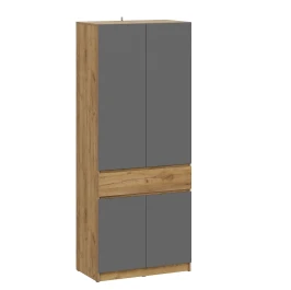 Шкаф двухстворчатый с ящиком "Авиньон", Графит