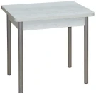 Эко 80х60 стол обеденный раскладной / бетон белый/металлик Эко 80х60 стол обеденный раскладной / бетон белый/металлик