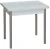 Эко 80х60 стол обеденный раскладной / бетон белый/металлик