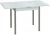 Эко 80х60 стол обеденный раскладной / бетон белый/металлик