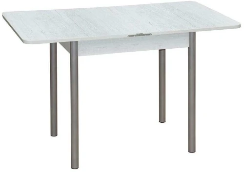 Эко 80х60 стол обеденный раскладной / бетон белый/металлик