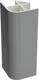 Угол для цоколя ПВХ 90 гр. Алюминий 95 мм