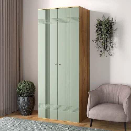 Шкаф Вега Саксония 90, серо-зеленый