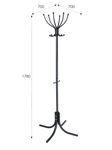 Вешалка напольная М 6 черный