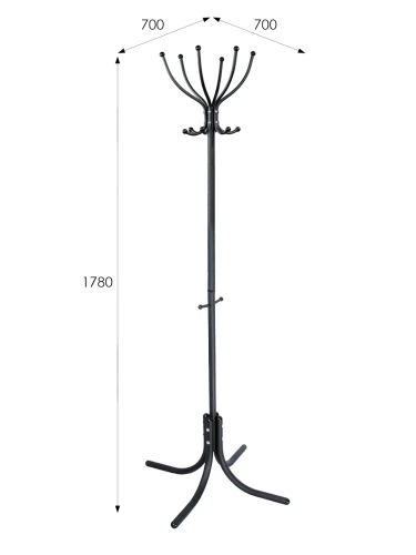 Вешалка напольная М 6 черный